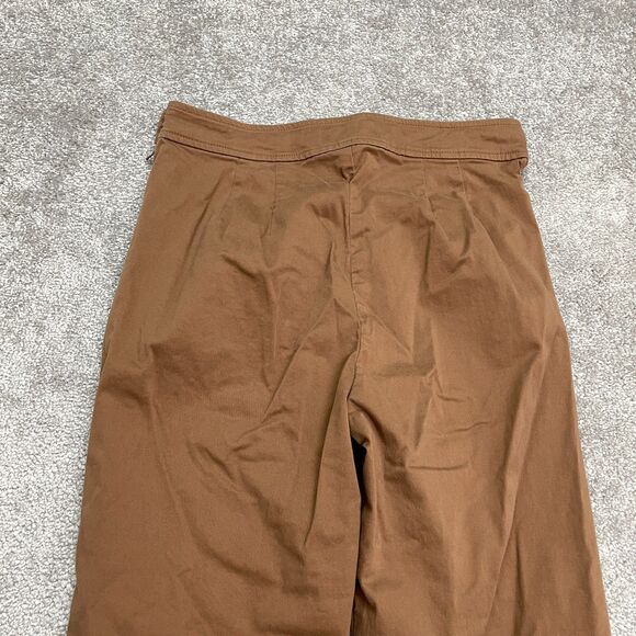 Coldwater Creek High Rise Chino Trouser Pants Womens 10 Brown Straight Leg 30x31 - Picture 11 of 14